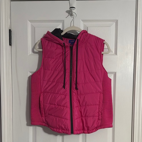 Pink Hooded Kids Vest - Picture 1 of 4